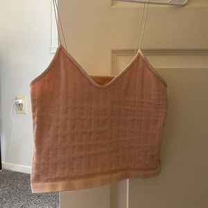 Pink free people tank